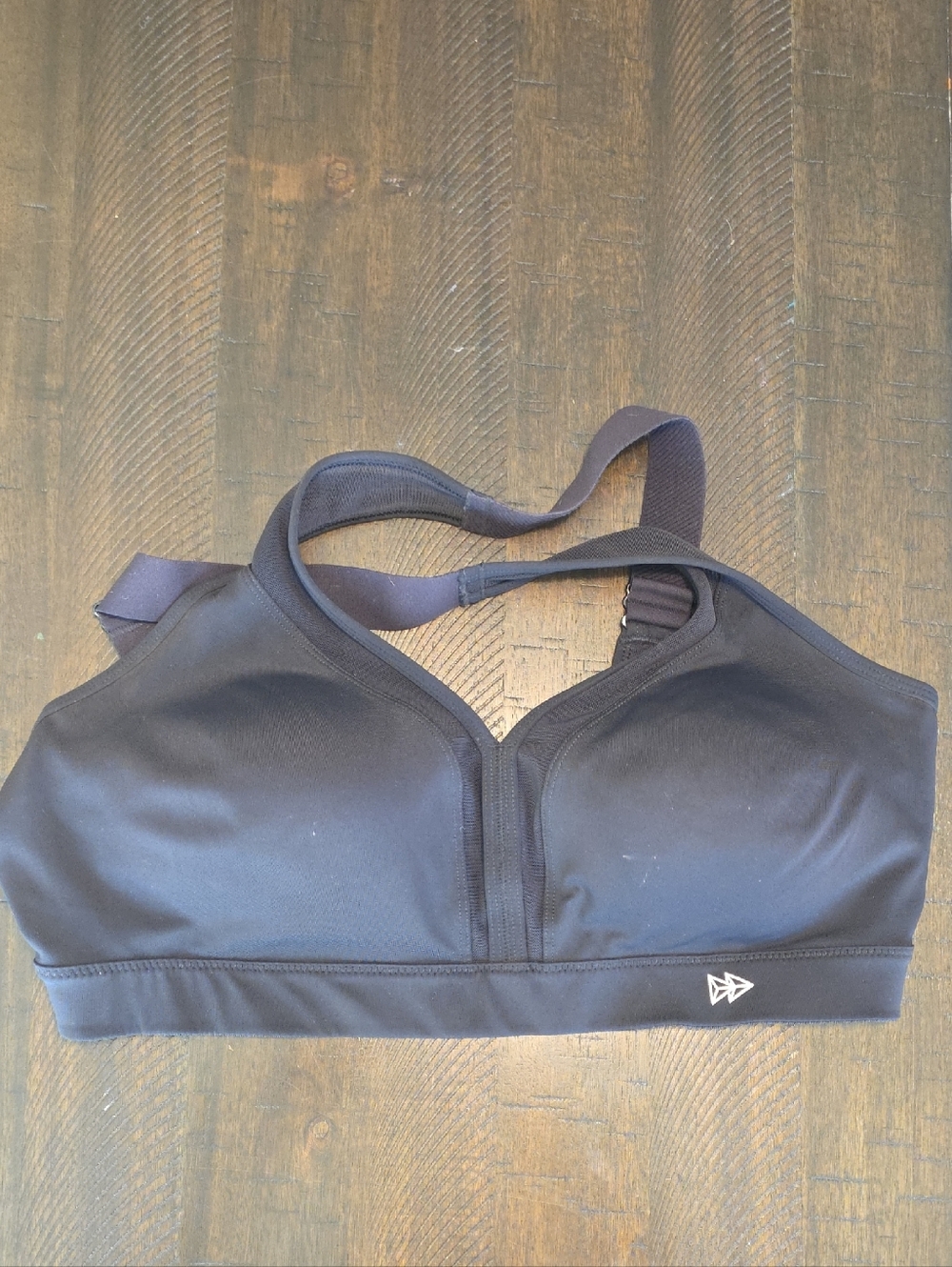 Black High-Support Sports Bra with Molded Cups